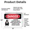 Signmission Contains Asbestos Fibers Danger Sign, Vinyl Decal, 14in W x 10in L, 2PK OS-2PACK-DS-D-1014-L-1102 - alternate 2